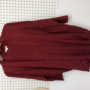 ZENANA outfitters open front sweater long  NWOT burgundy women's size large